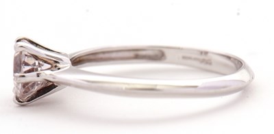 Lot 6 - A 9ct kunzite ring, the round single stone...