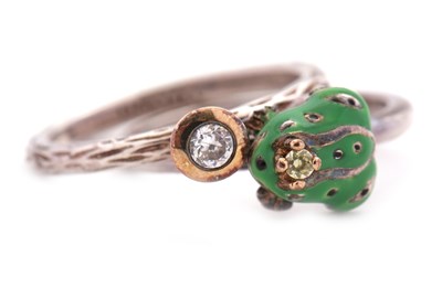 Lot 82 - Two silver rings by 'Daisy': to include an...