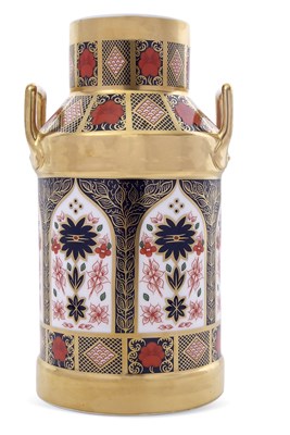 Lot 30 - ROYAL CROWN DERBY MILK CHURN IN THE OLD IMARI...