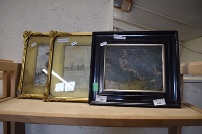 Lot 604 - THREE SMALL WATERCOLOUR STUDIES - BROADLAND...