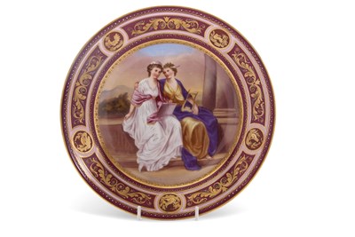 Lot 31 - A 19th Century Vienna porcelain plate, the...