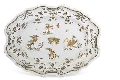 Lot 33 - An 18th Century French faince dish probably...