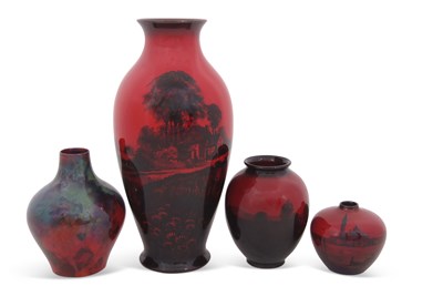 Lot 36 - Group of Royal Doulton flambe wares including...