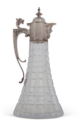 Lot 153 - An Elizabeth II silver mounted claret jug...