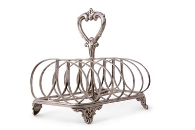 Lot 165 - A Victorian silver toast rack having six...