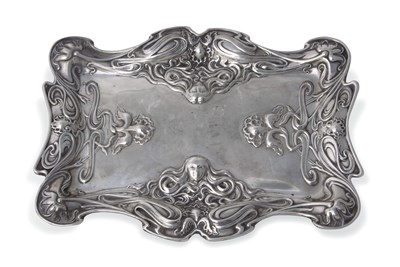 Lot 167 - An Art Nouveau silver dressing table tray of...