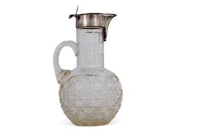 Lot 169 - An Edwardian cut glass and silver mounted...