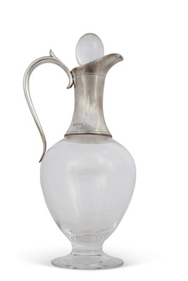 Lot 175 - An Elizabeth II silver mounted glass decanter...