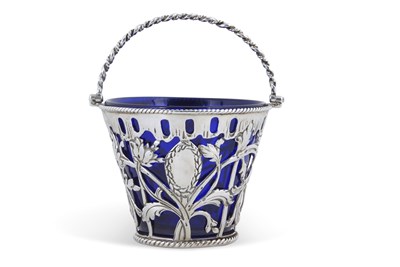 Lot 199 - A George III silver cream pail, open work...