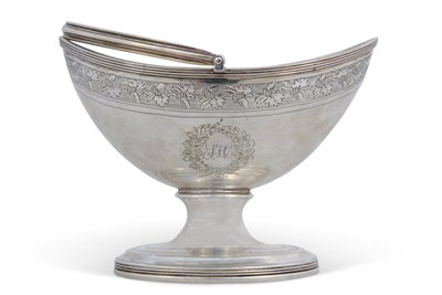 Lot 200 - A George III silver swing handled pedestal...