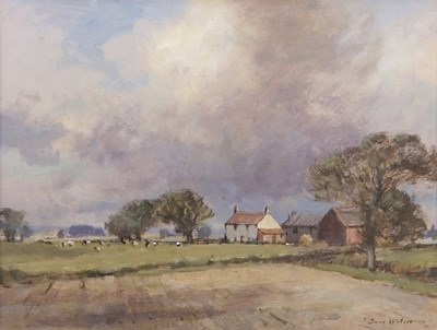 Lot 424 - Owen Waters (1916-2004), 'A Norfolk Farm', oil...