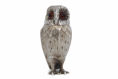 Lot 217 - An Elizabeth II silver owl pepper...