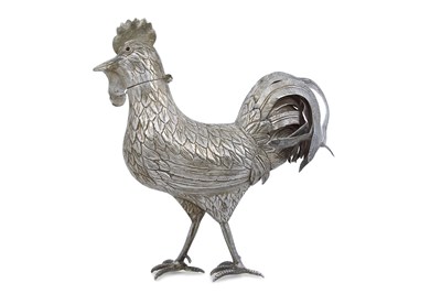 Lot 220 - An antique Dutch silver cockerel spice...