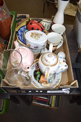 Lot 624 - BOX CONTAINING VARIOUS HOUSE CLEARANCE...