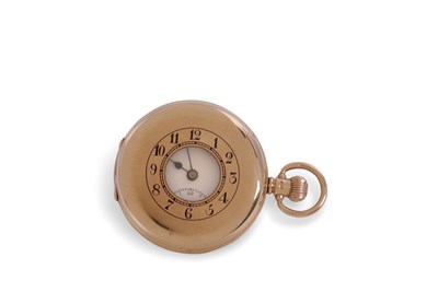 Lot 236 - A 9ct gold cased half Hunter pocket watch,...