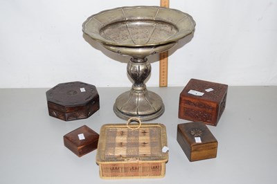 Lot 1 - Mixed Lot: Silver plated pedestal tazza...