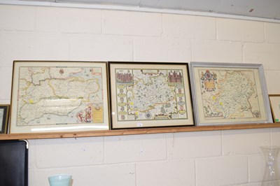 Lot 28 - Reproduction coloured maps of Kent, Surrey and...