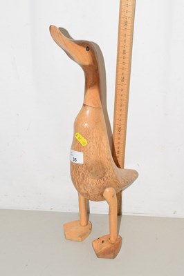 Lot 35 - A wooden model duck