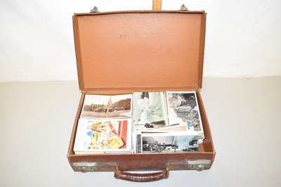 Lot 63 - Small leather case of assorted postcards