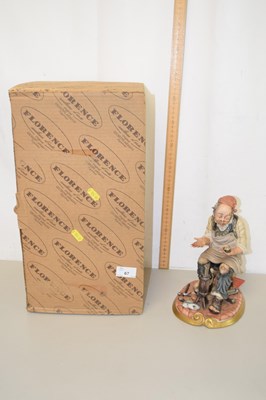 Lot 67 - A Capodimonte porcelain figure of a cobbler