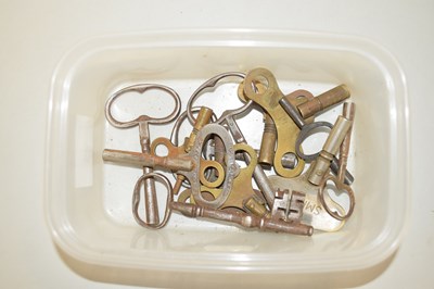 Lot 69 - Box of various clock keys