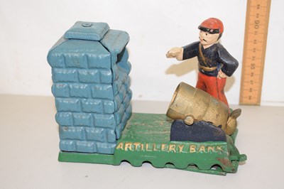 Lot 71 - A reproduction artillery bank money box