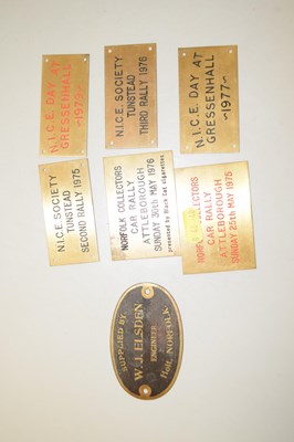 Lot 72 - Box of Norfolk collectors car rally badges