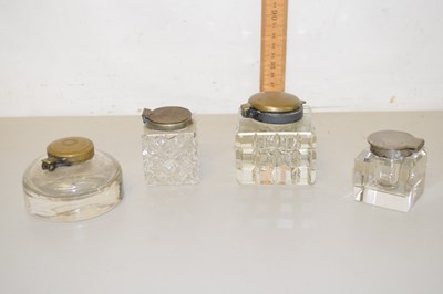 Lot 88 - Box of glass inkwells