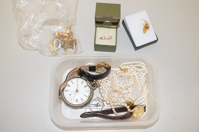 Lot 120 - Mixed Lot: Base metal pocket watch, various...