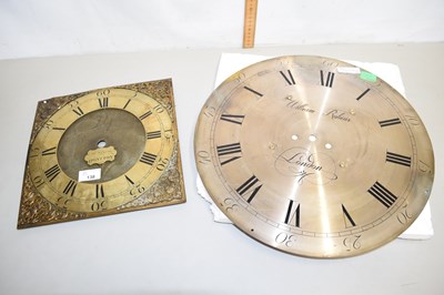 Lot 138 - A Georgian brass clock face marked H.Deeme...