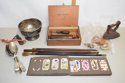 Lot 142 - Mixed Lot: Various silver plated cutlery, gun...