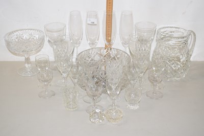 Lot 156 - Mixed Lot: Various clear drinking glasses,...