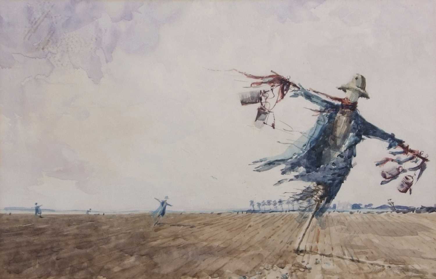 Lot 446 - John Sutton (British, b.1935), 'Scarecrows',...