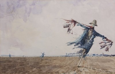 Lot 446 - John Sutton (British, b.1935), 'Scarecrows',...