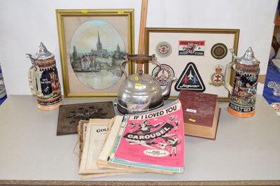 Lot 170 - Mixed Lot: Modern German beer stein, sheet...