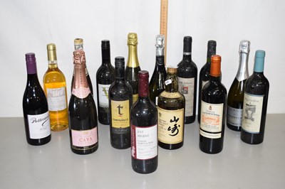 Lot 187 - Group of fifteen various mixed bottles of wine,...