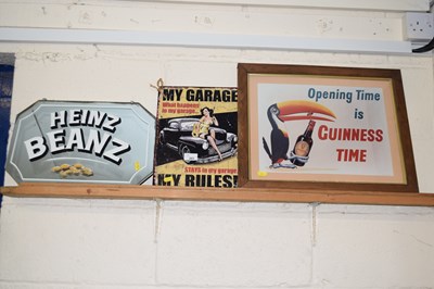 Lot 203 - Mixed Lot: A Heinz Beanz advertising mirror...