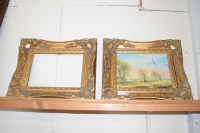 Lot 215 - Small oil on board study of a rural scene...