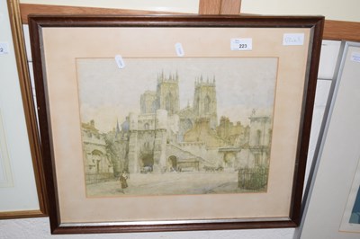 Lot 223 - Framed print of a continental cathedral