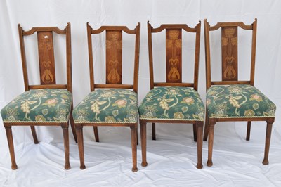 Lot 237 - Set of four late Victorian mahogany framed...