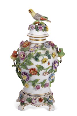 Lot 45A - A Dresden porcelain vase of baluster form...