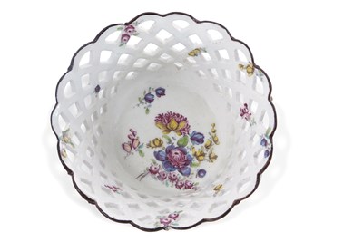 Lot 68 - An 18th Century Bow porcelain dessert basket...