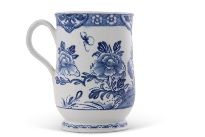 Lot 70 - A large Bow porcelain mug circa 1760 painted...