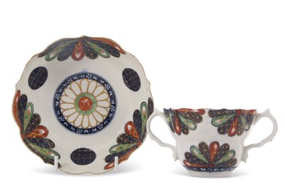 Lot 73 - An 18th Century Worcester porcelain chocolate...
