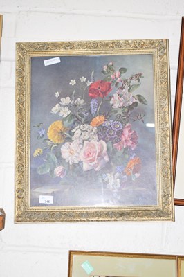 Lot 245 - A floral print, framed and glazed