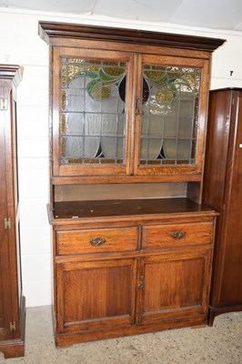 Lot 260 - Late 19th Century oak sideboard with lead...