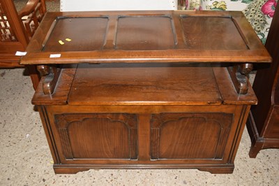 Lot 265 - Vintage oak monks bench
