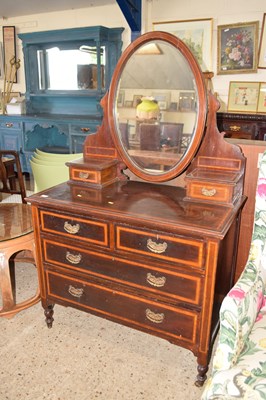 Lot 278 - An Edwardian mirror back dressing chest