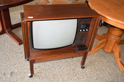 Lot 291 - A vintage Pye Sonic Remote TV in wooden cabinet