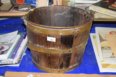 Lot 511 - Brass bound bucket
